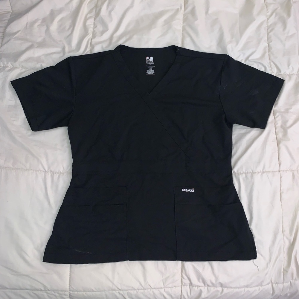 Dagacci Black Scrub Top Medium